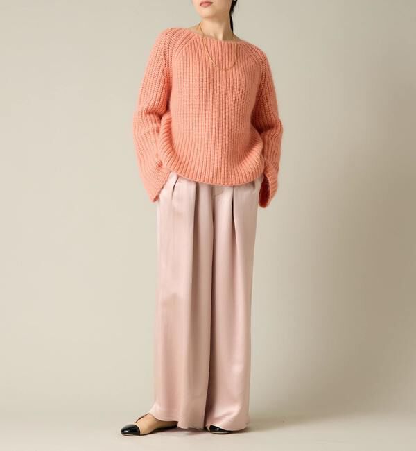 Liesse「モヘア混ワイドスリーブショートニット」|ニット・セーター|