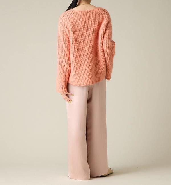 Liesse「モヘア混ワイドスリーブショートニット」|ニット・セーター|