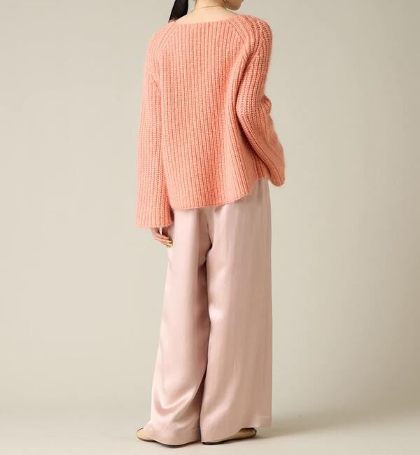 Liesse「モヘア混ワイドスリーブショートニット」|ニット・セーター|