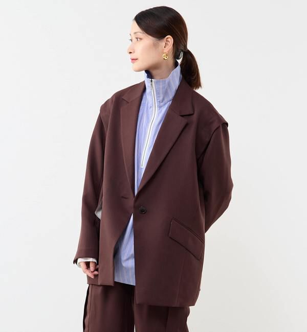 Soffitto「ショルダータックテーラードジャケット」|テーラードジャケット|ブラウン