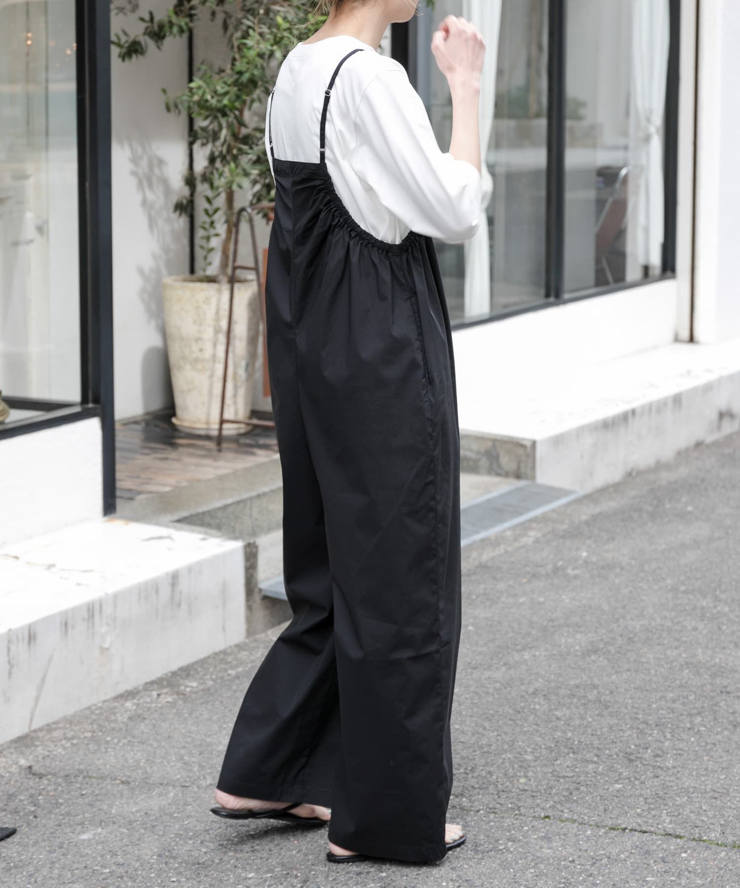 URBAN RESEARCH DOORS「FORK&SPOON　サイドギャザーサロペット」|スカート|