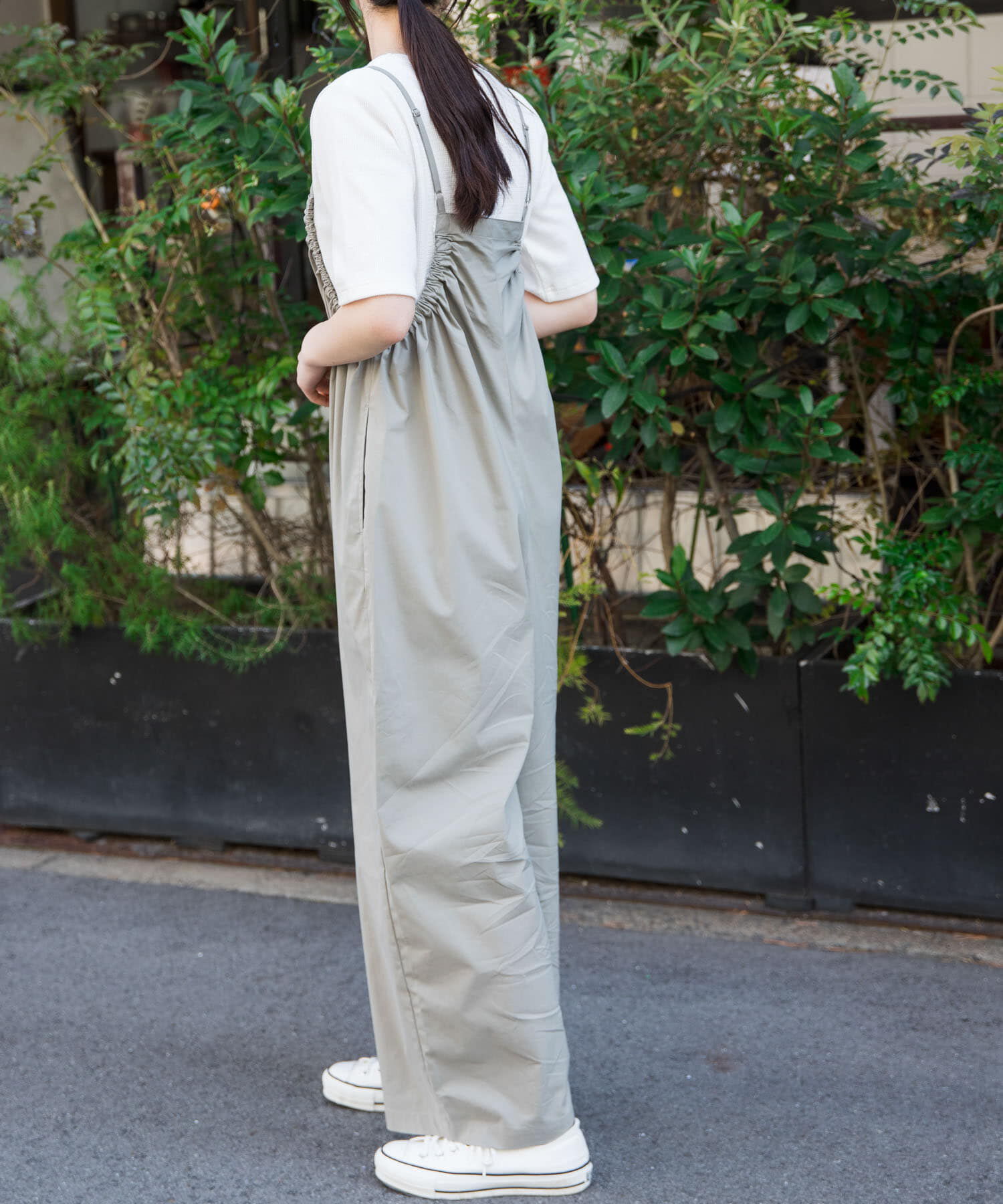 URBAN RESEARCH DOORS「FORK&SPOON　サイドギャザーサロペット」|スカート|