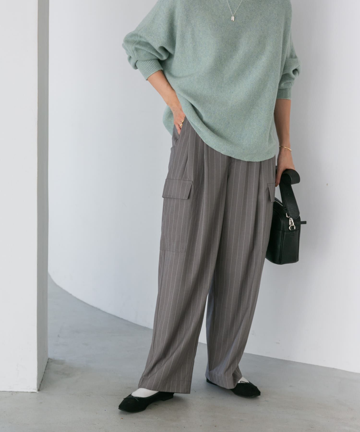 URBAN RESEARCH DOORS「ピンストライプカーゴパンツ」|その他|グレー