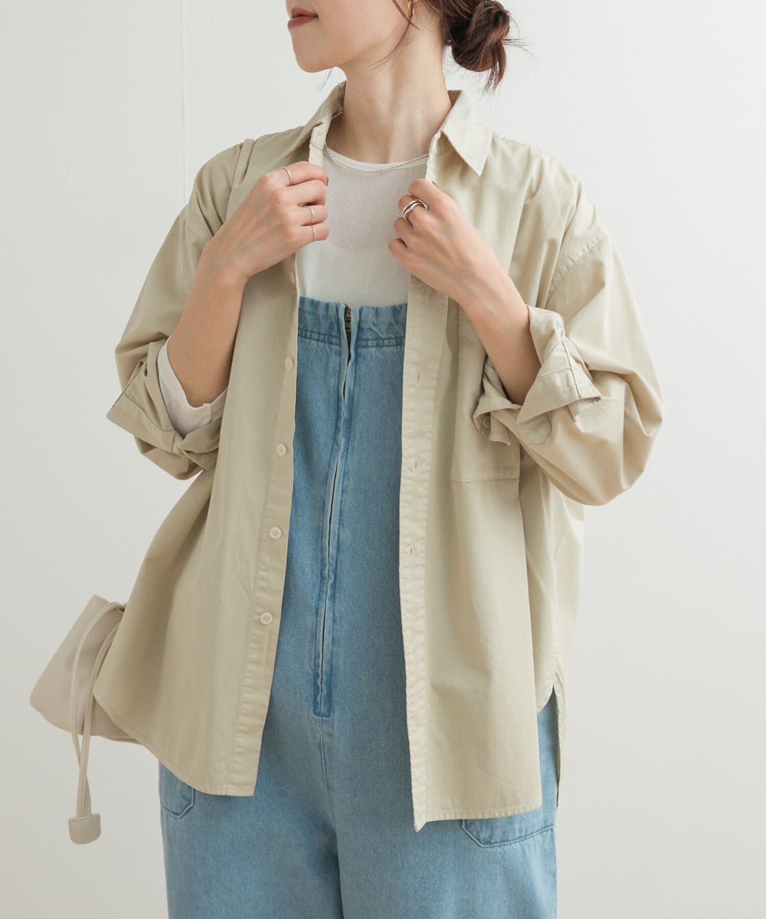 URBAN RESEARCH DOORS「製品染めカラーシャツ」|シャツ・ブラウス|ベージュ系その他