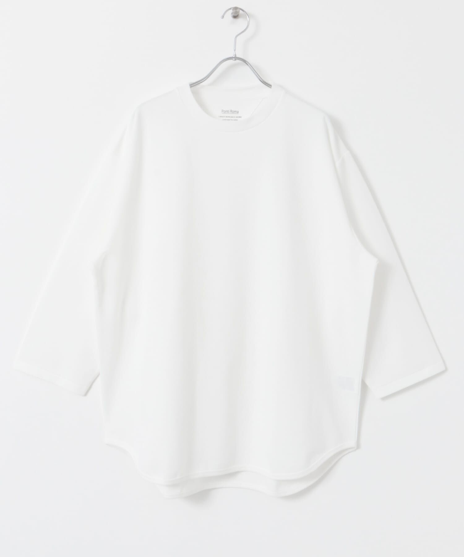 URBAN RESEARCH DOORS「ポンチ8分袖ラウンドヘムTシャツ」|Tシャツ・カットソー|