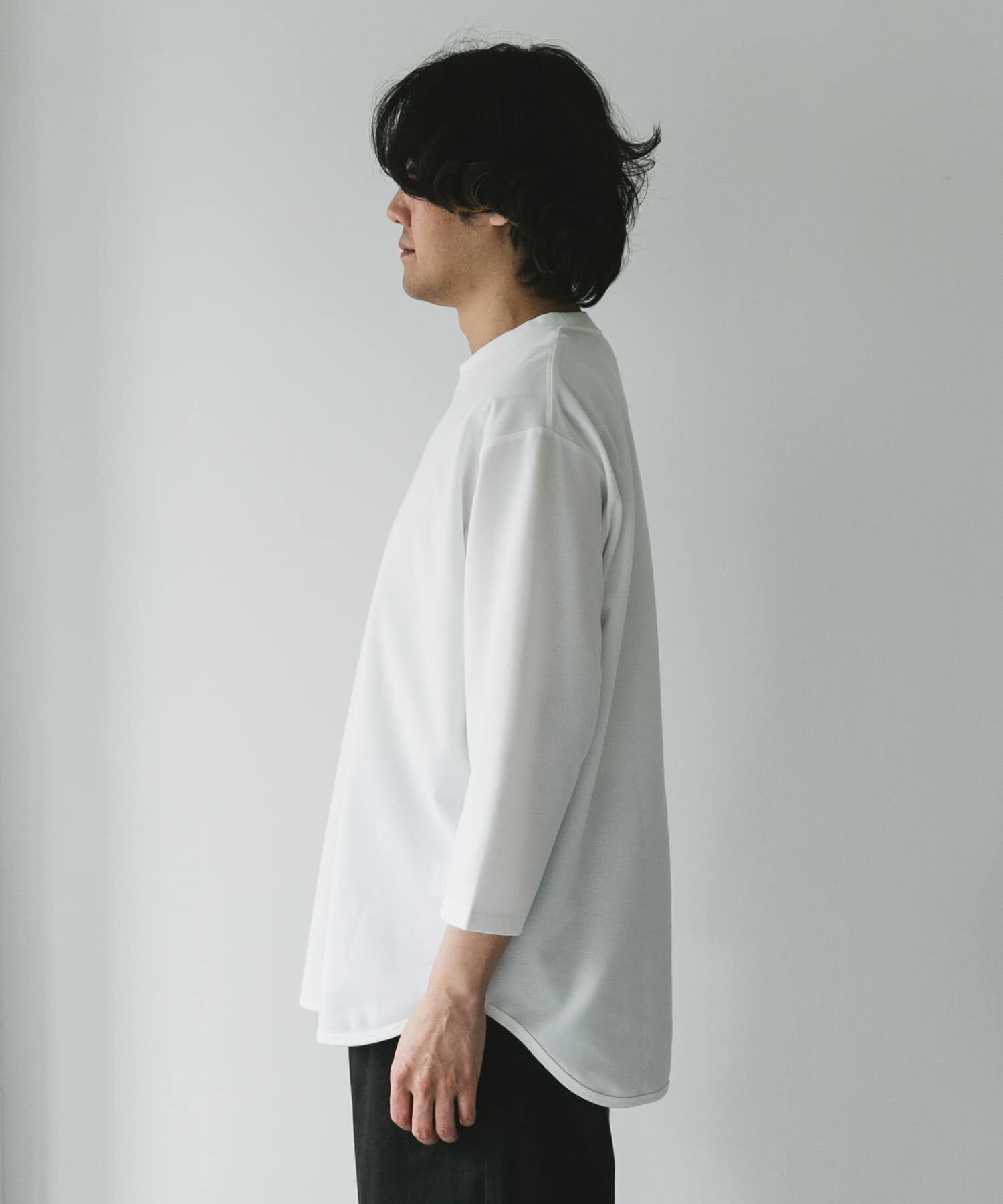 URBAN RESEARCH DOORS「ポンチ8分袖ラウンドヘムTシャツ」|Tシャツ・カットソー|