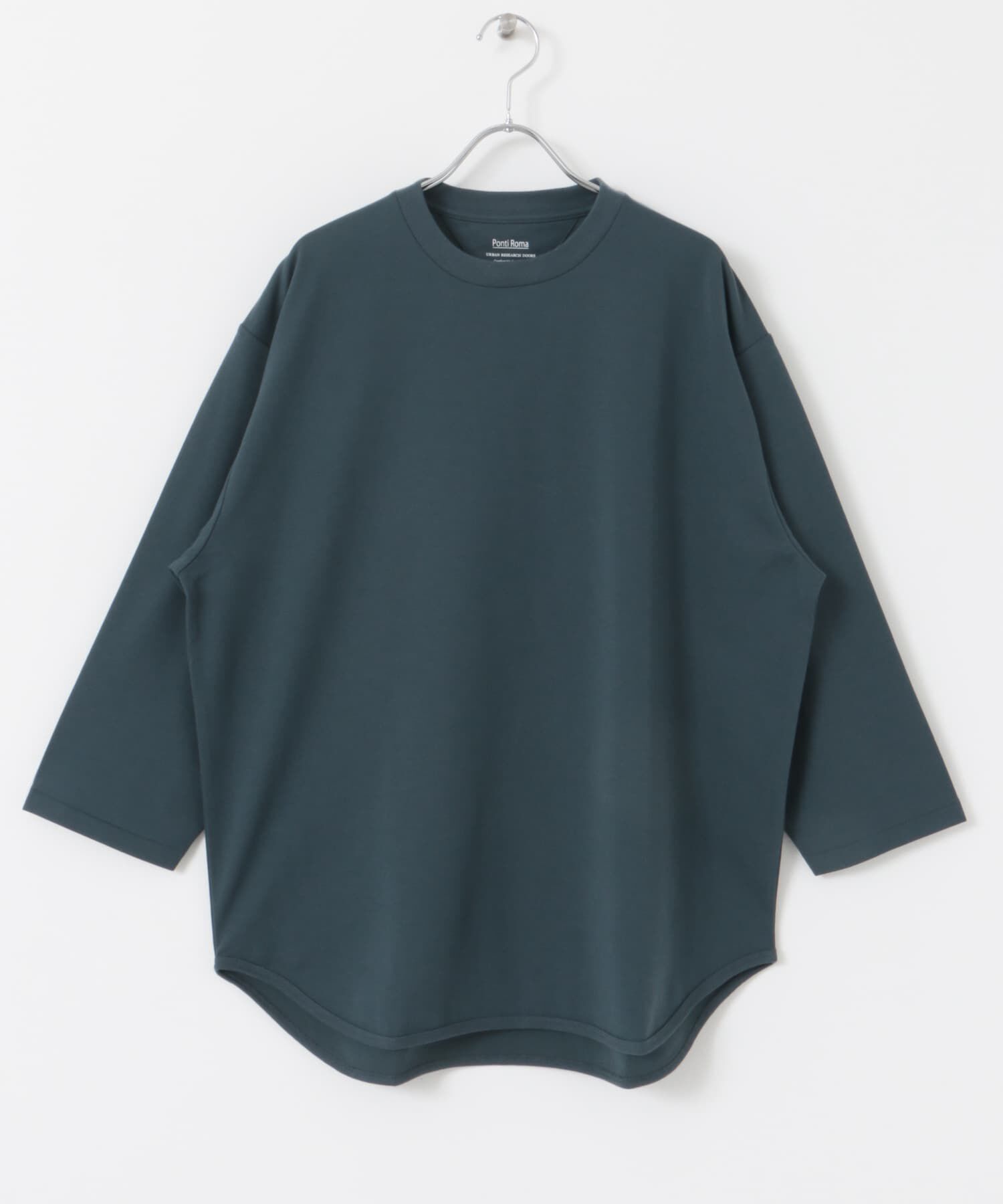 URBAN RESEARCH DOORS「ポンチ8分袖ラウンドヘムTシャツ」|Tシャツ・カットソー|