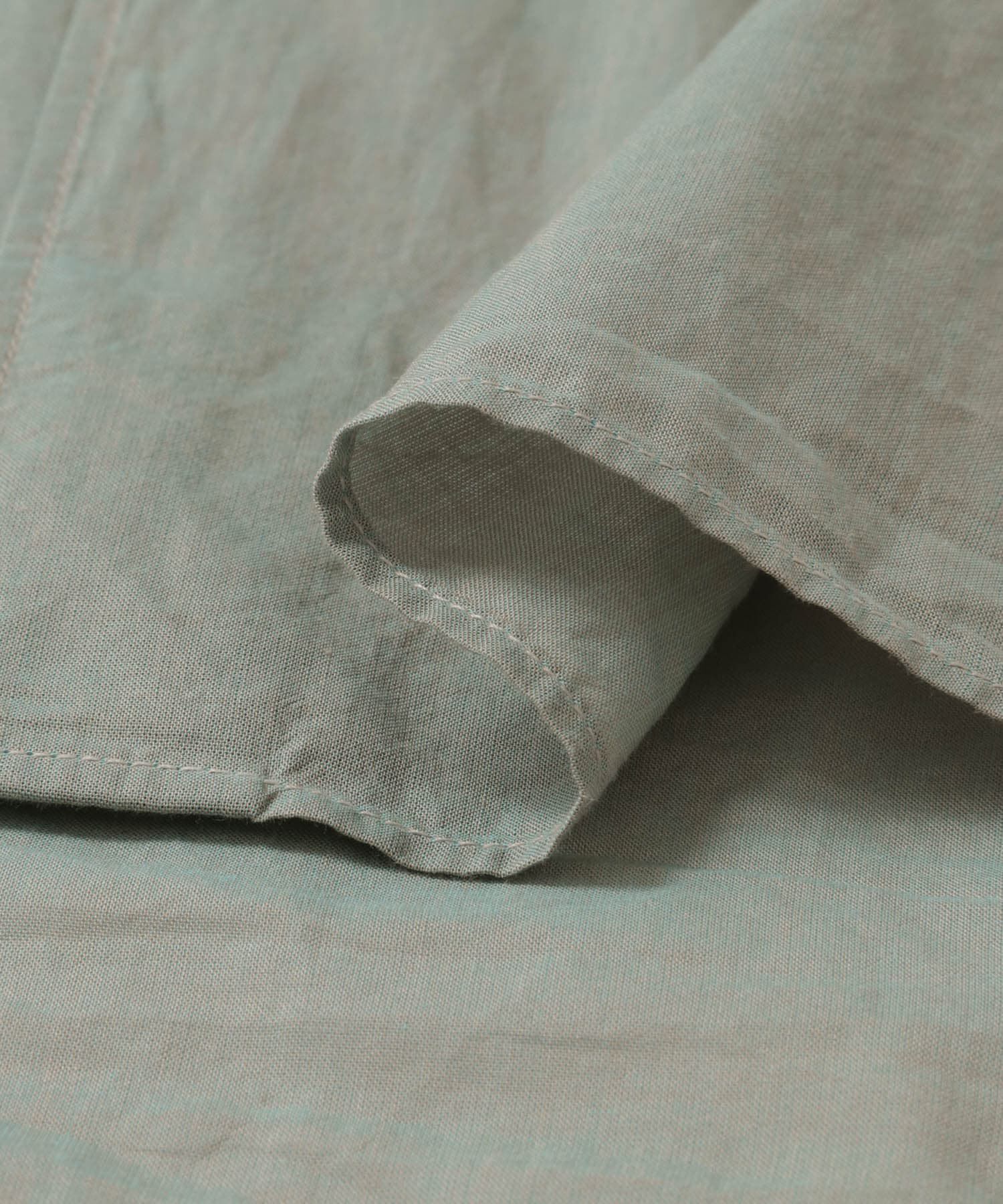 URBAN RESEARCH DOORS「玉虫シャンブレー バンドカラーシャツ」|シャツ・ブラウス|