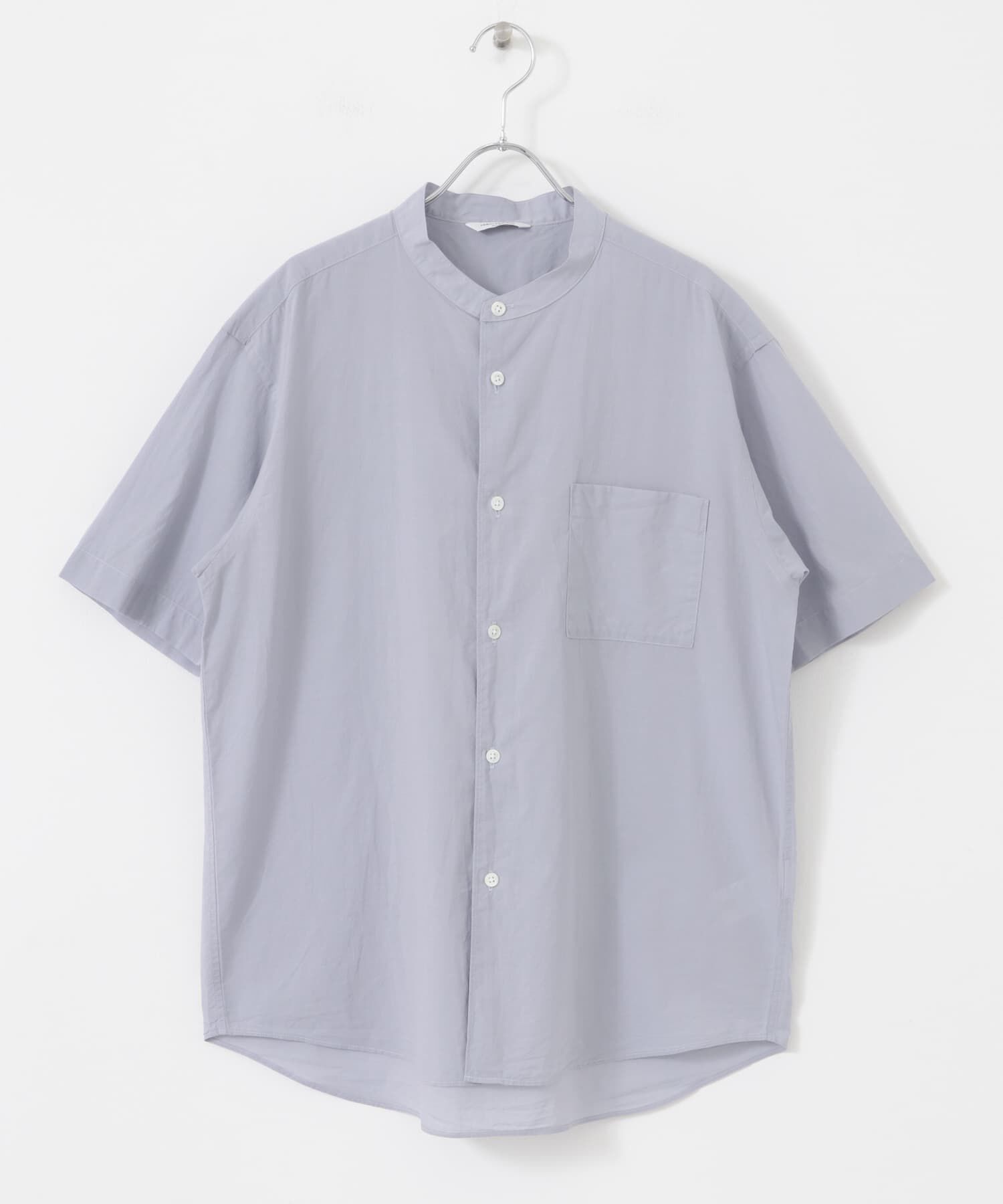 URBAN RESEARCH DOORS「玉虫シャンブレー バンドカラーシャツ」|シャツ・ブラウス|