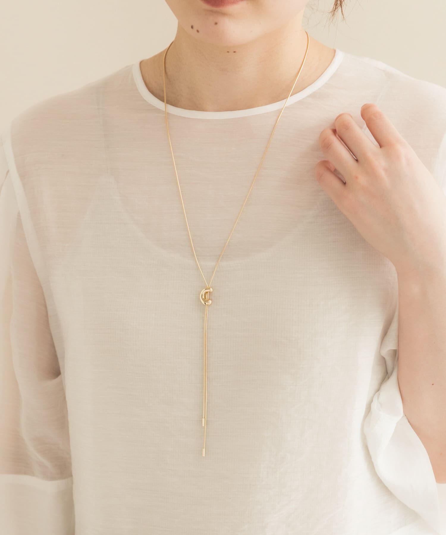 SMELLY「ニュアンスメタルスライドネックレス」|ネックレス|