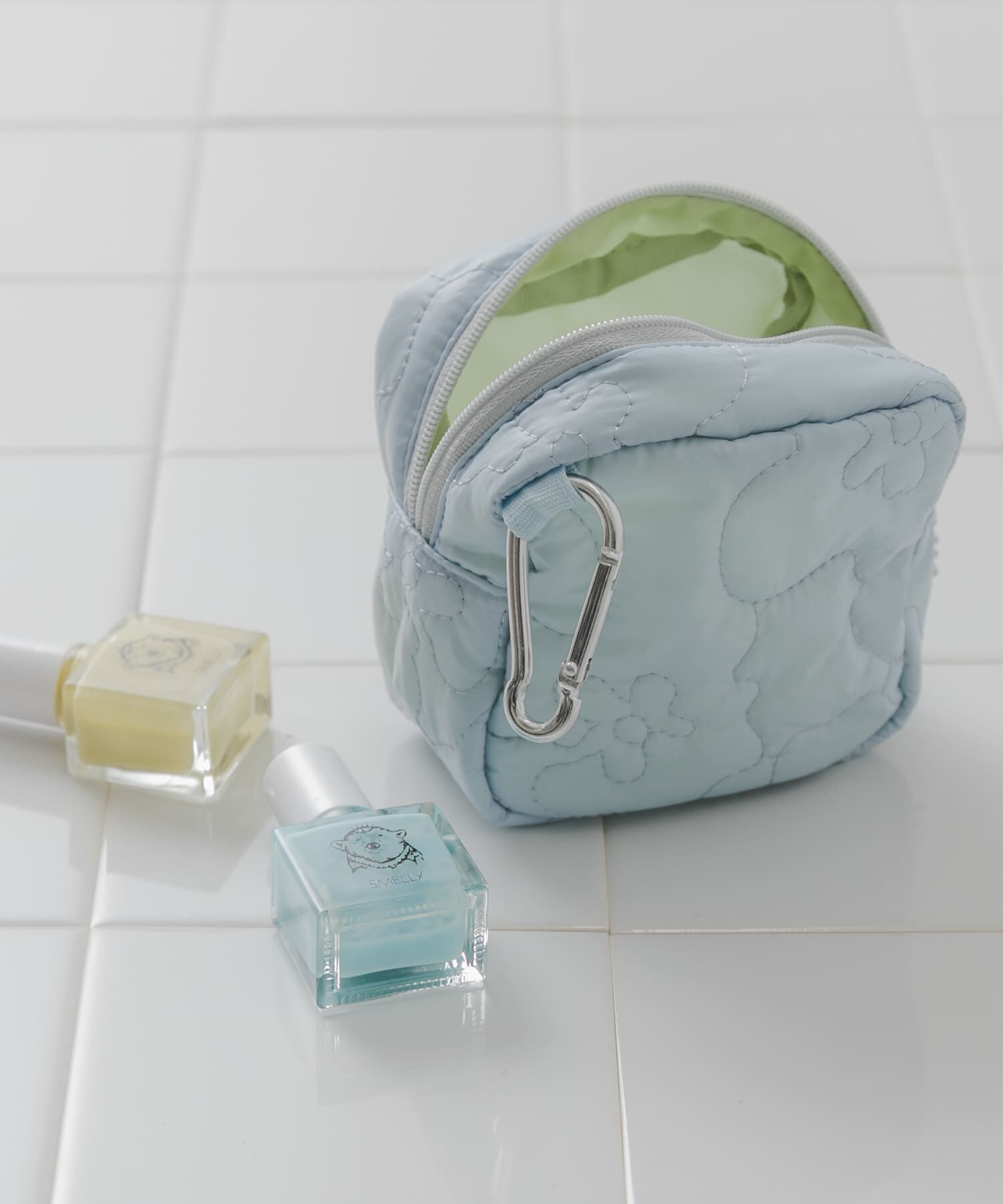 SMELLY「フラワーキルティングミニポーチ」|ポーチ|