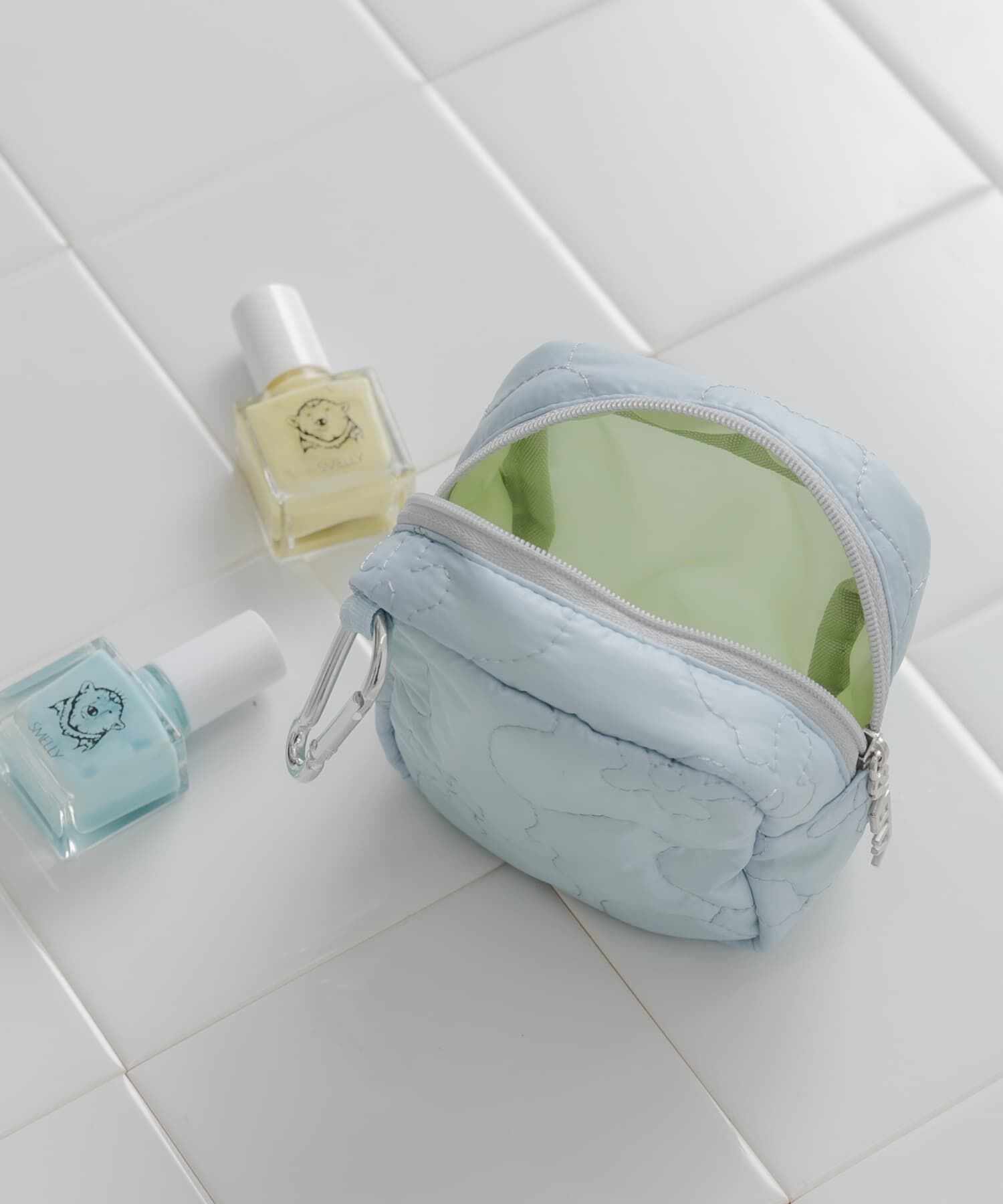 SMELLY「フラワーキルティングミニポーチ」|ポーチ|