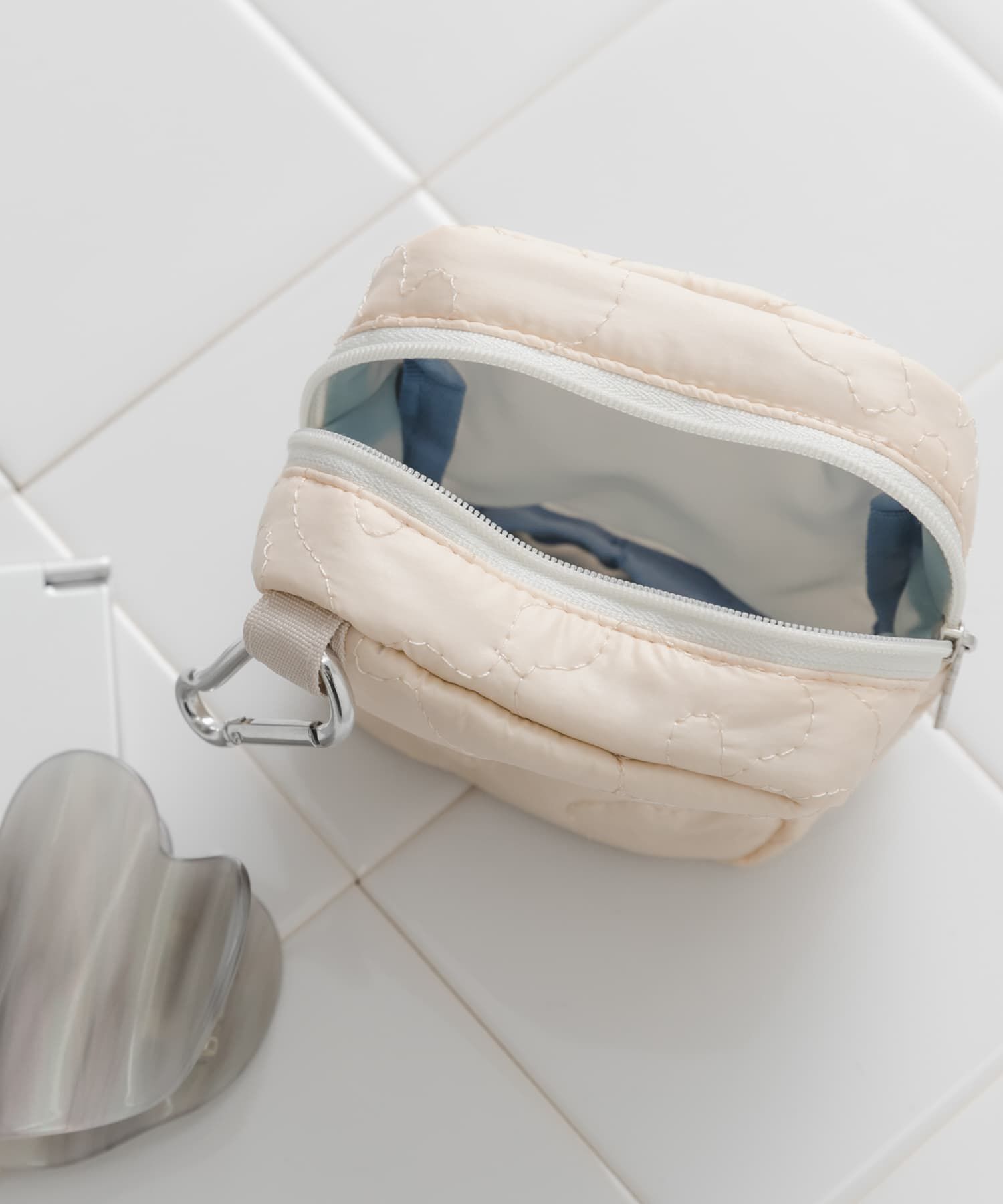 SMELLY「フラワーキルティングミニポーチ」|ポーチ|