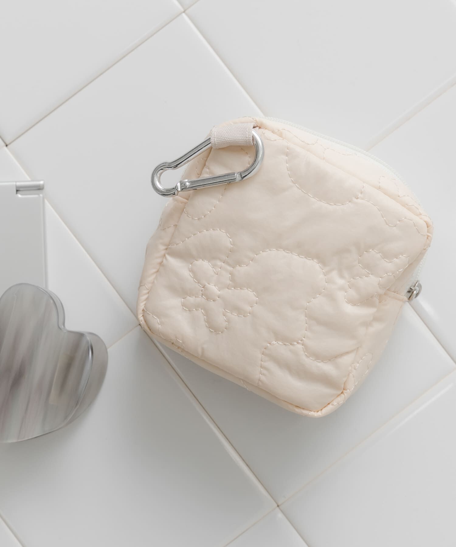 SMELLY「フラワーキルティングミニポーチ」|ポーチ|