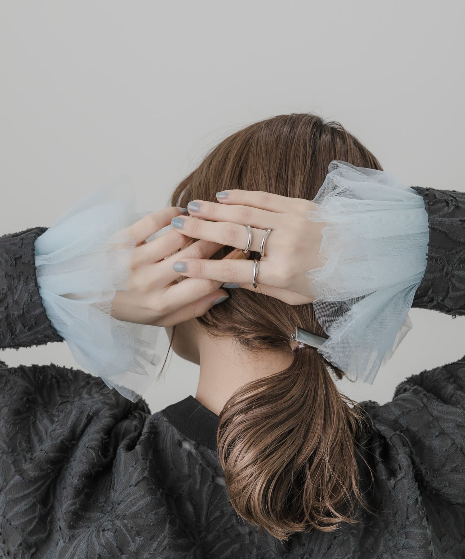 SMELLY「チュールシュシュカフスセット」|ヘアゴム・シュシュ|