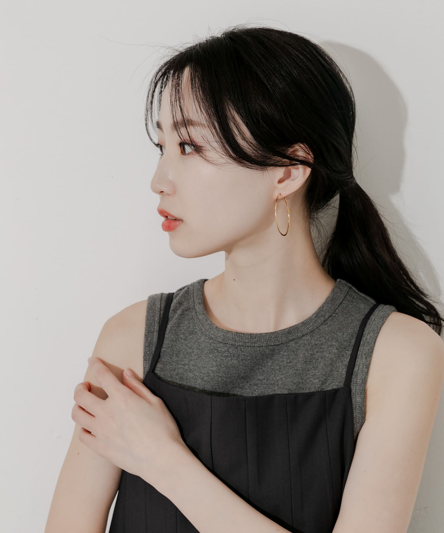 SMELLY「ステンレスフープピアス 40mm」|ピアス|