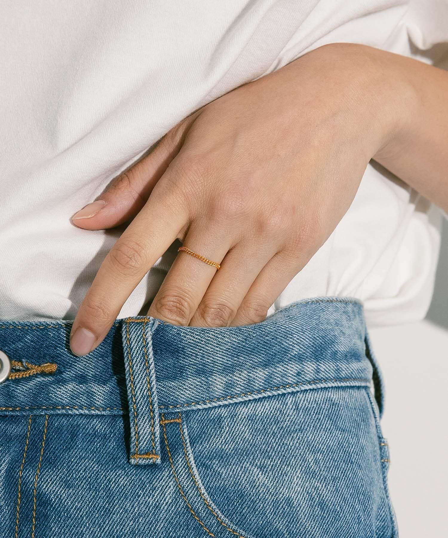 URBAN RESEARCH「decor『デコール』　18K FlatlinkRing」|リング|