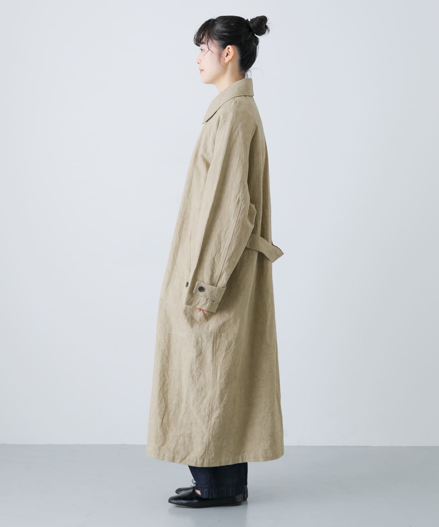 かぐれ「『ユニセックス』コットンリネンオーバートレンチコート」|トレンチコート|