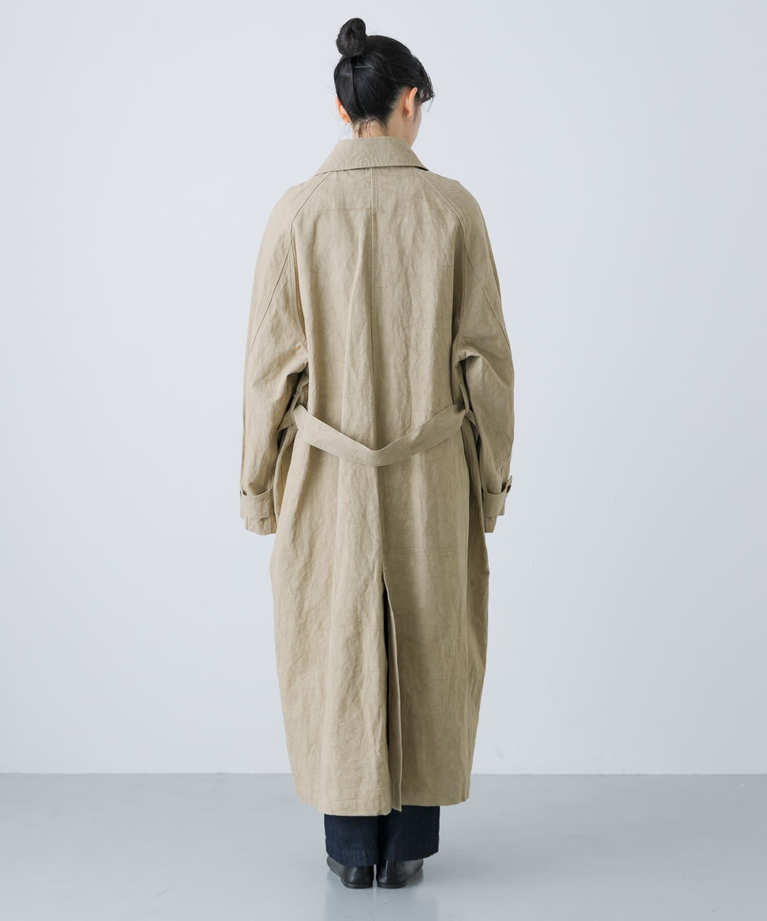 かぐれ「『ユニセックス』コットンリネンオーバートレンチコート」|トレンチコート|