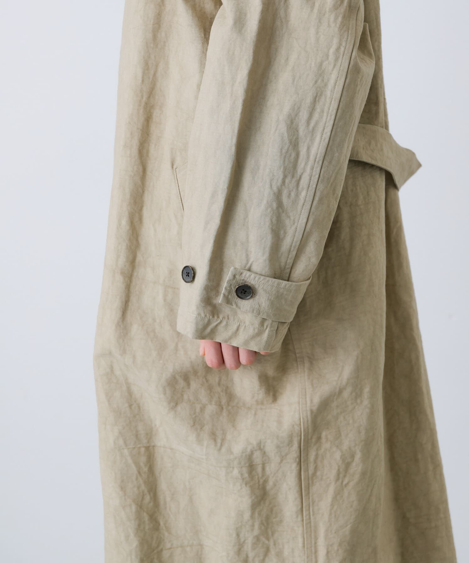かぐれ「『ユニセックス』コットンリネンオーバートレンチコート」|トレンチコート|