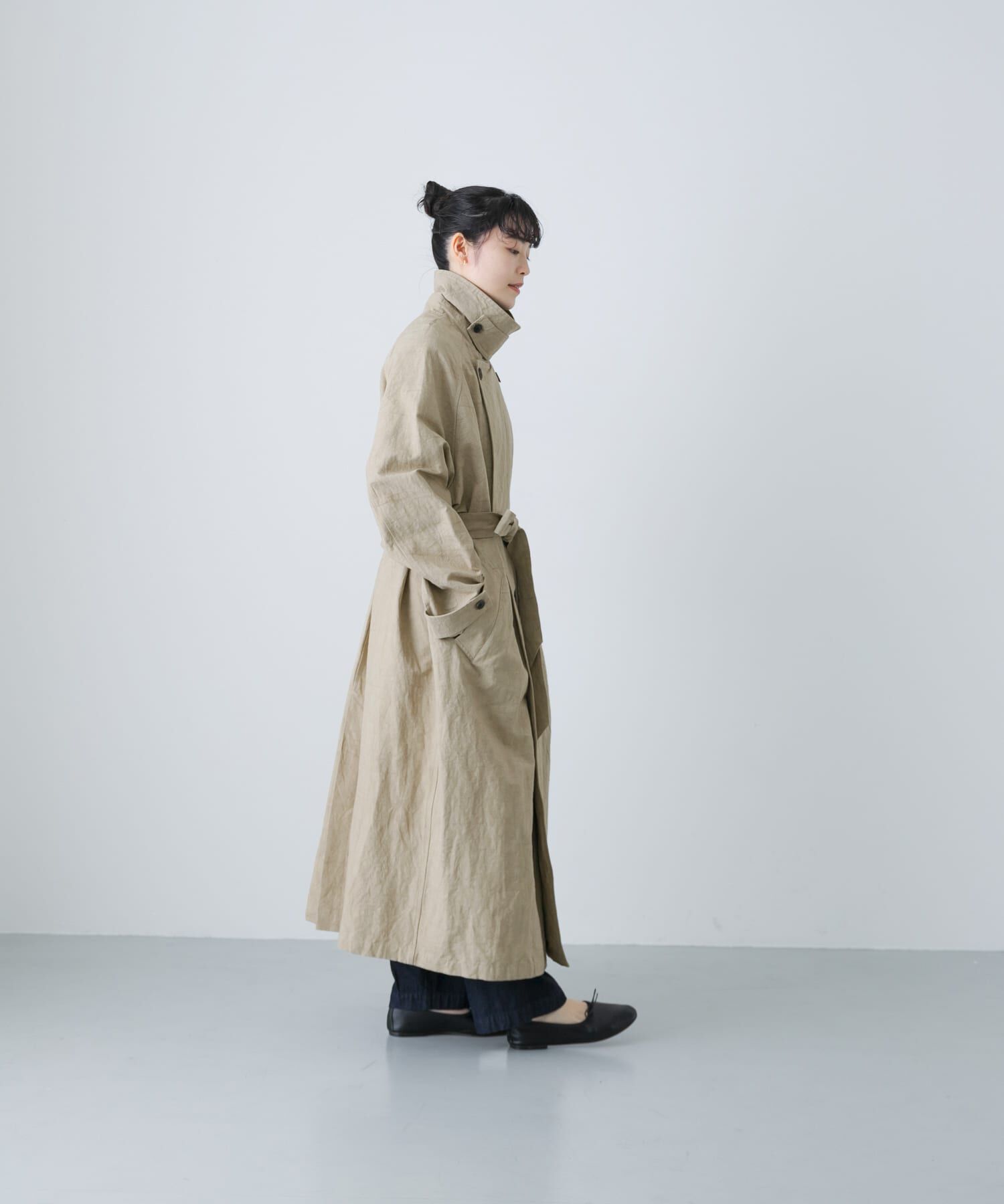 かぐれ「『ユニセックス』コットンリネンオーバートレンチコート」|トレンチコート|