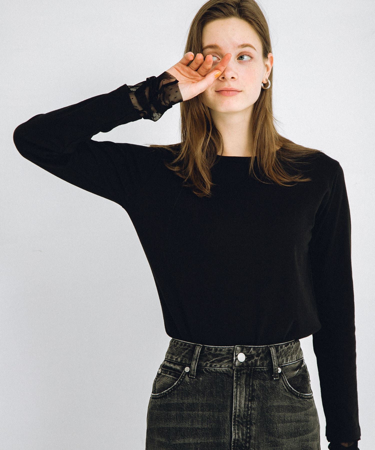 Sonny Label 「チュールスリーブレイヤードロングTシャツ」|Tシャツ・カットソー|