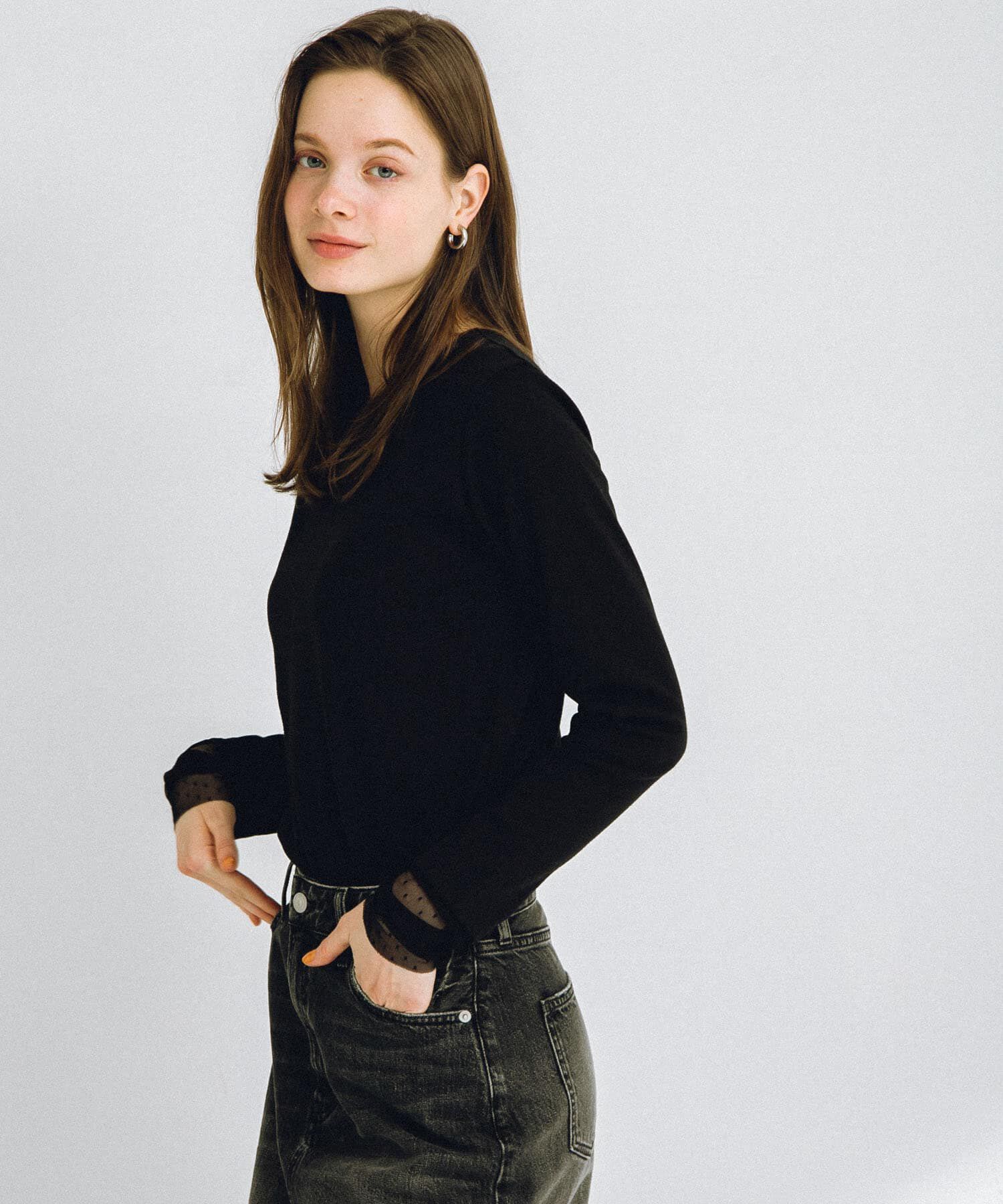 Sonny Label 「チュールスリーブレイヤードロングTシャツ」|Tシャツ・カットソー|