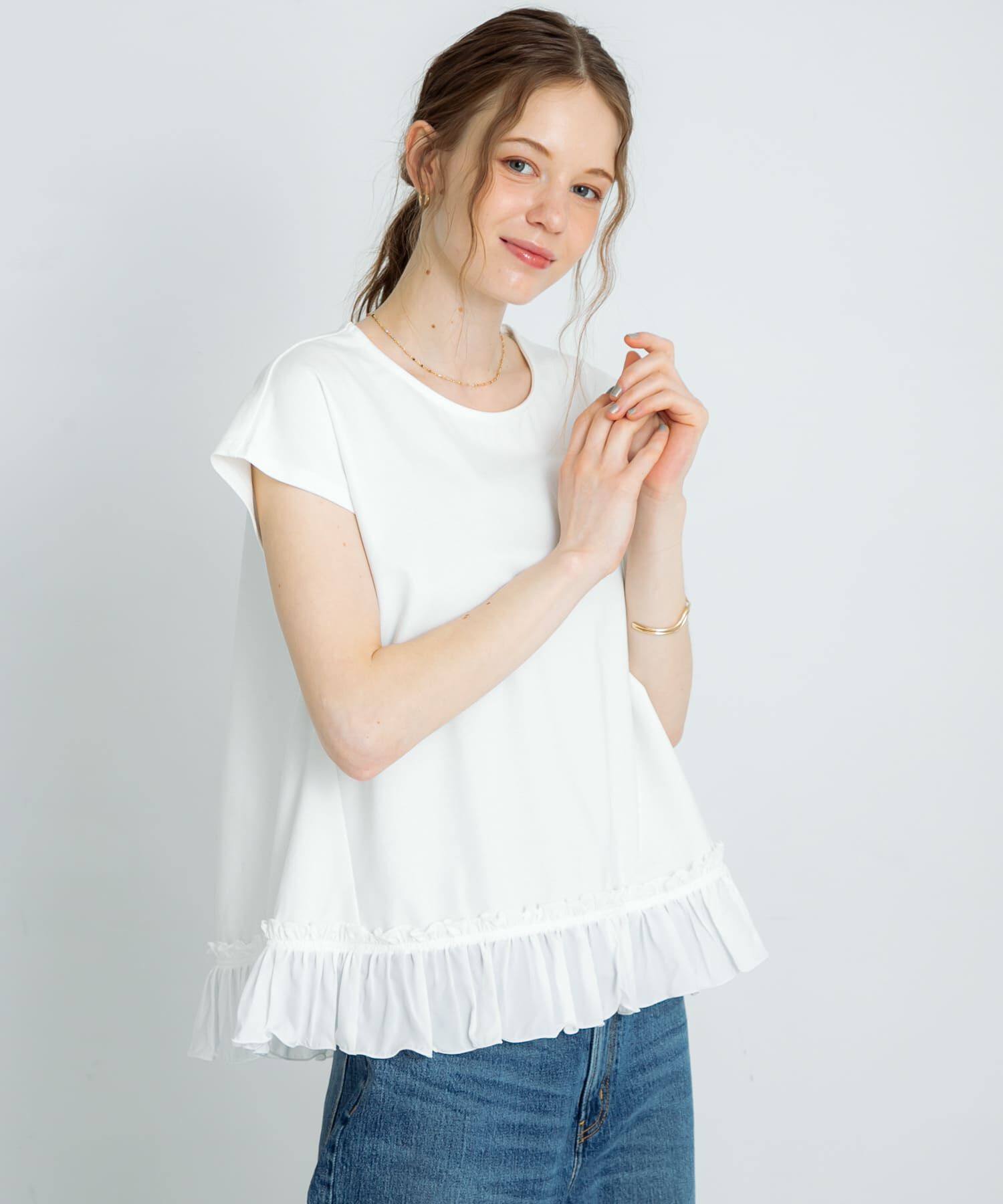 Sonny Label 「フリルヘムカットプルオーバー」|Tシャツ・カットソー|オフホワイト