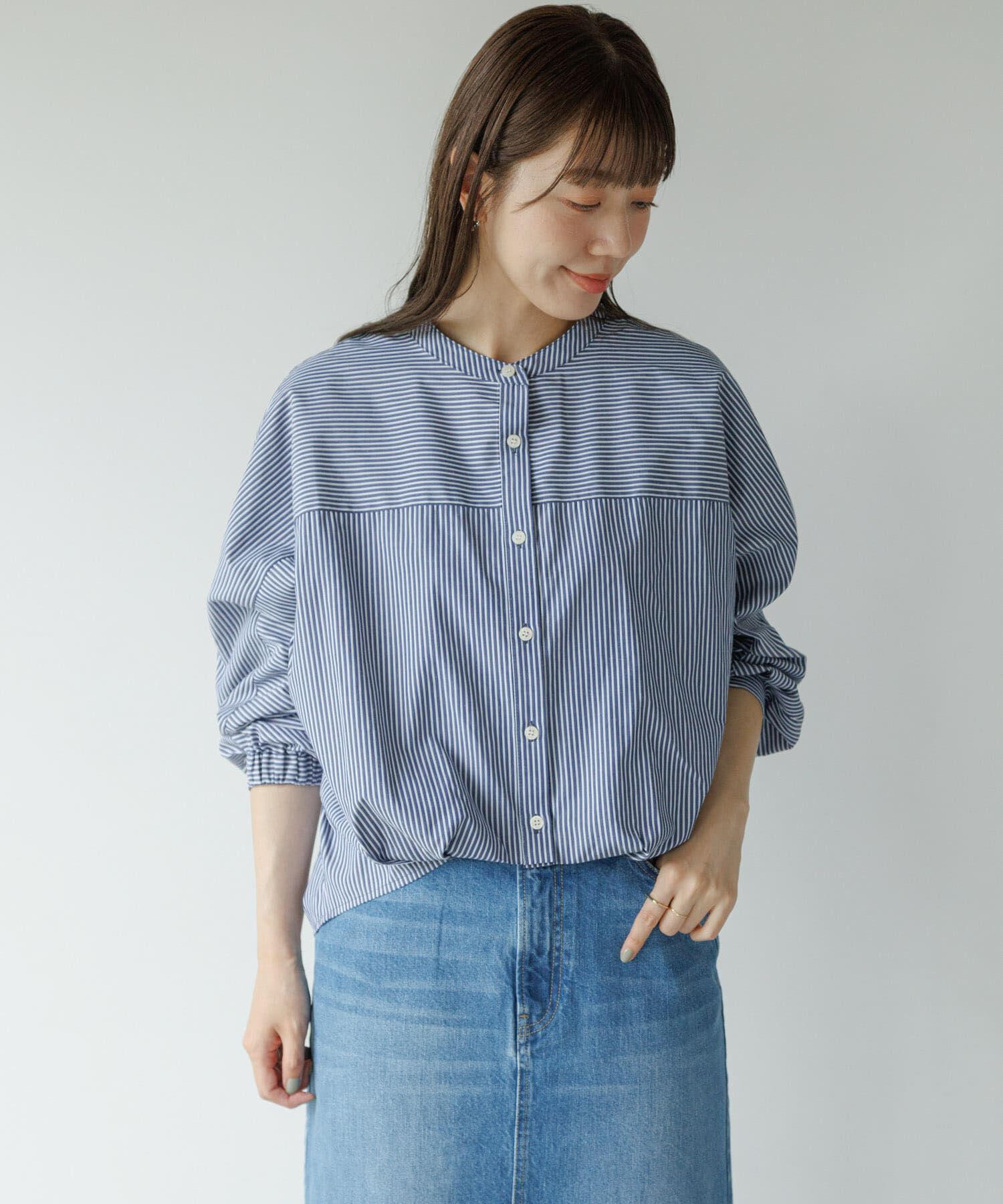 Sonny Label 「『WEB限定』フロントタックバンドカラーシャツ」|シャツ・ブラウス|