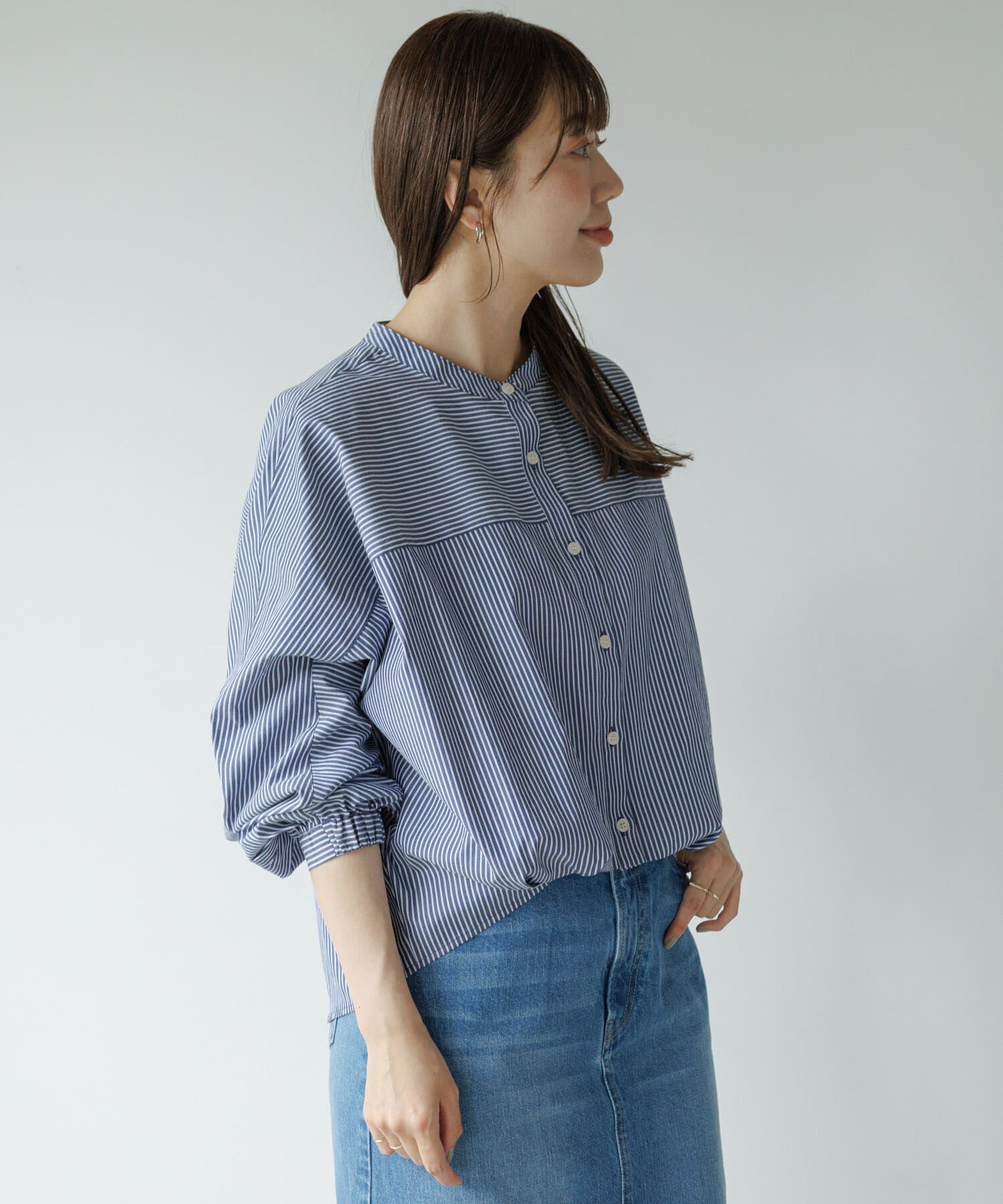 Sonny Label 「『WEB限定』フロントタックバンドカラーシャツ」|シャツ・ブラウス|