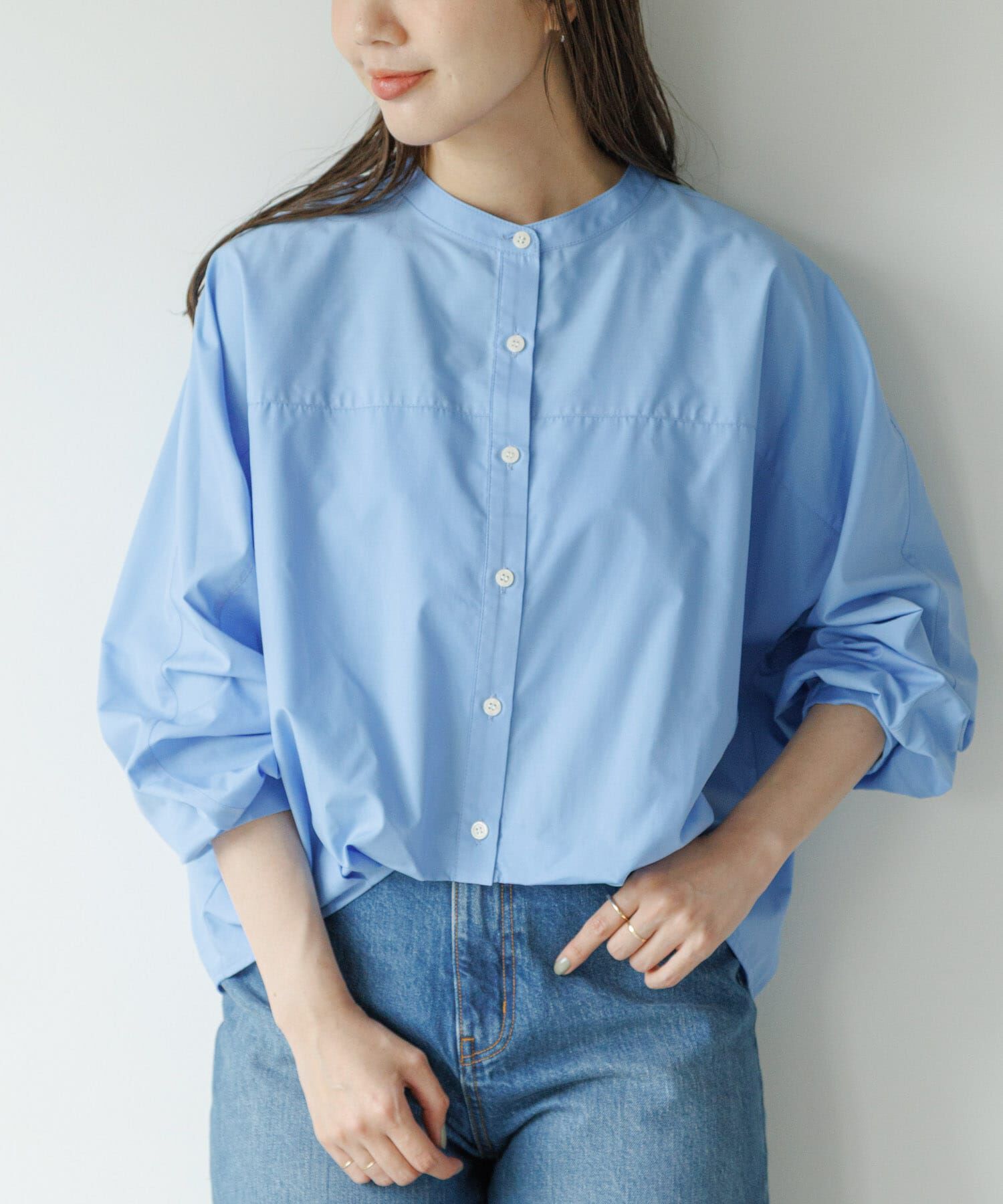 Sonny Label 「『WEB限定』フロントタックバンドカラーシャツ」|シャツ・ブラウス|