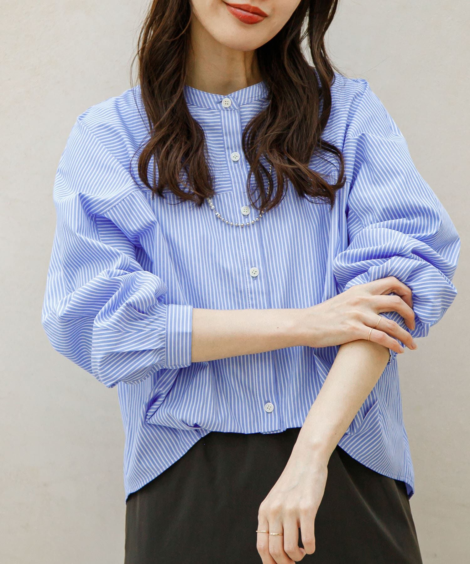 Sonny Label 「『WEB限定』フロントタックバンドカラーシャツ」|シャツ・ブラウス|