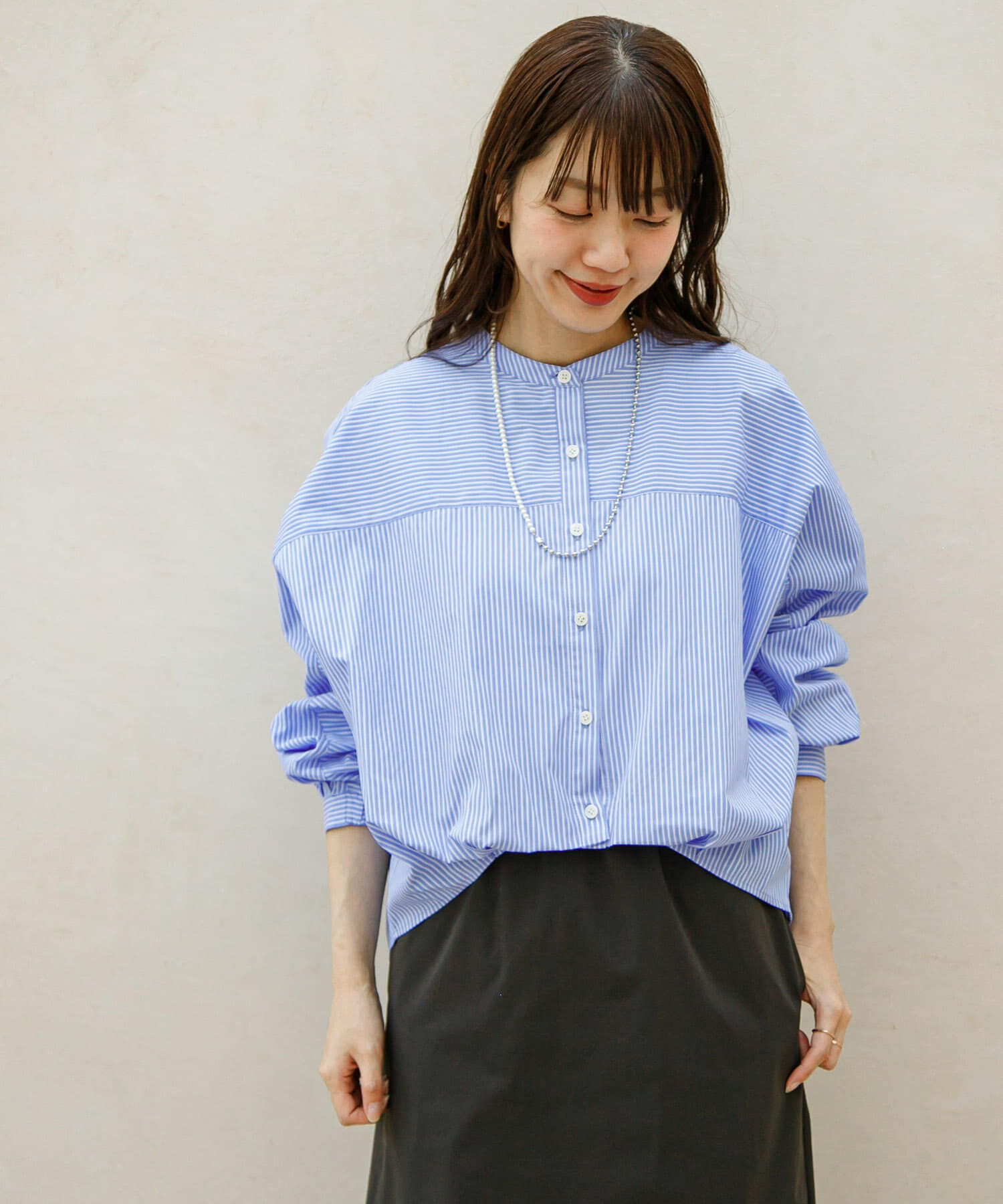 Sonny Label 「『WEB限定』フロントタックバンドカラーシャツ」|シャツ・ブラウス|