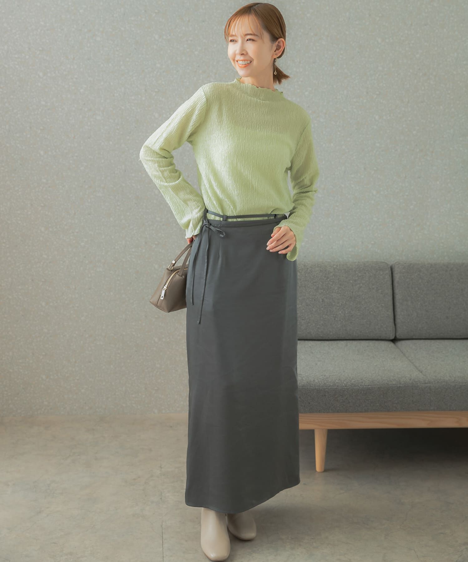 URBAN RESEARCH ROSSO「マルチウェイサテンナロースカート」|スカート|