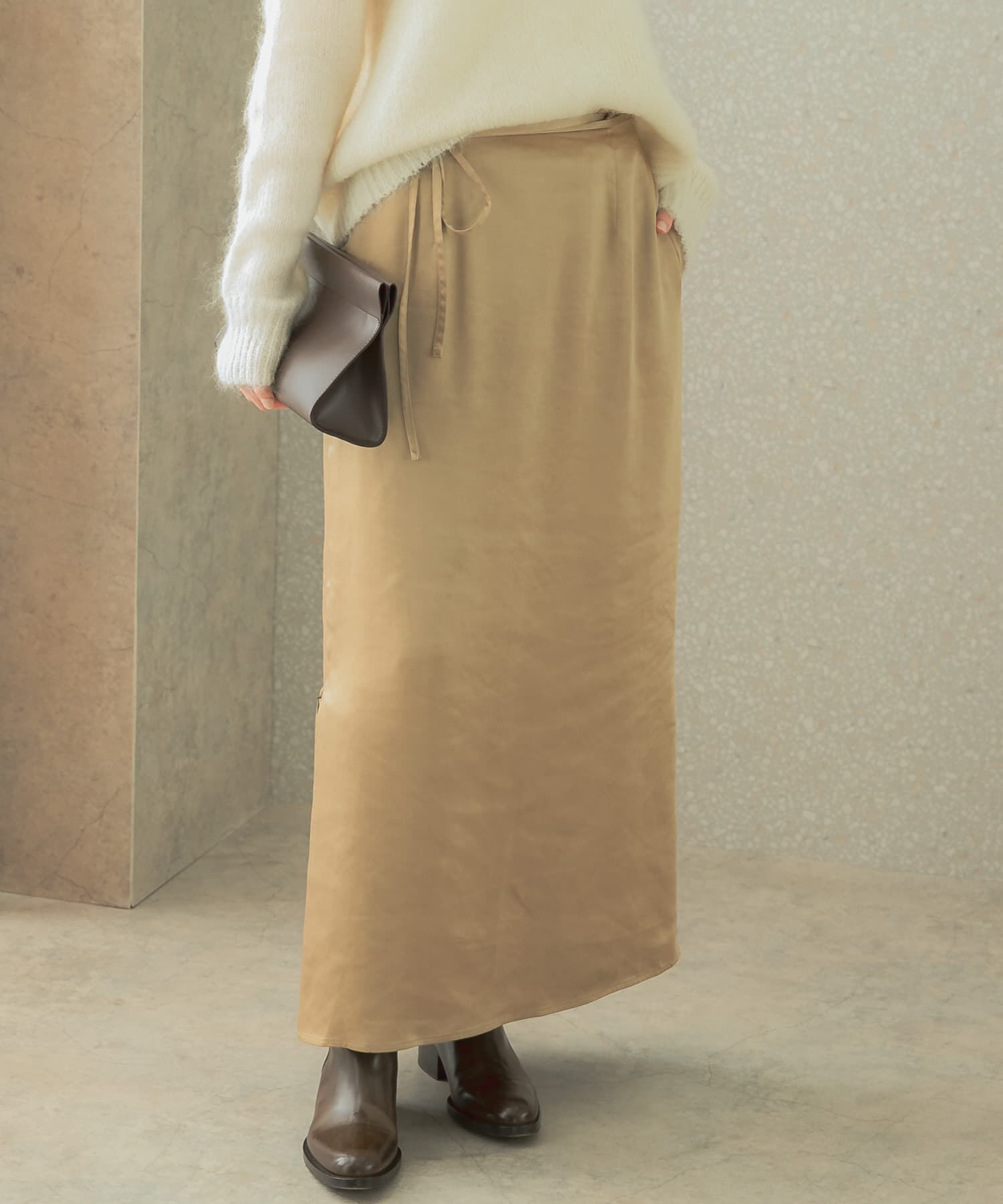 URBAN RESEARCH ROSSO「マルチウェイサテンナロースカート」|スカート|