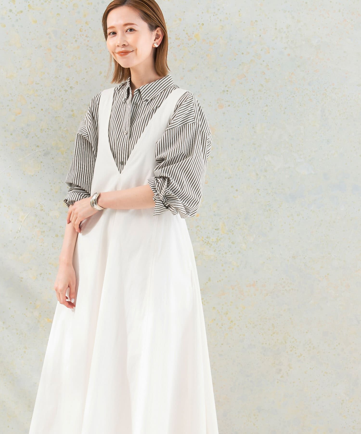 URBAN RESEARCH ROSSO「Vネックジャンパードレス」|ワンピース|