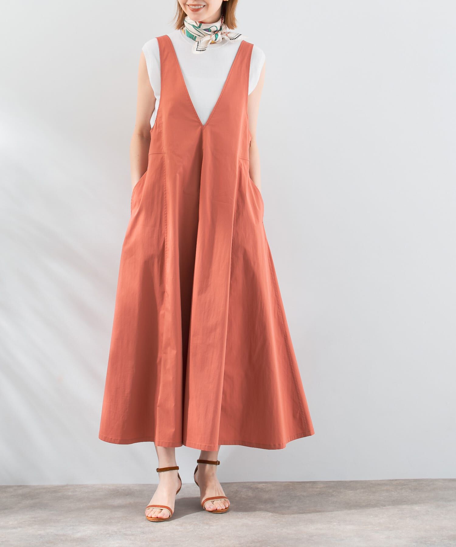 URBAN RESEARCH ROSSO「Vネックジャンパードレス」|ワンピース|