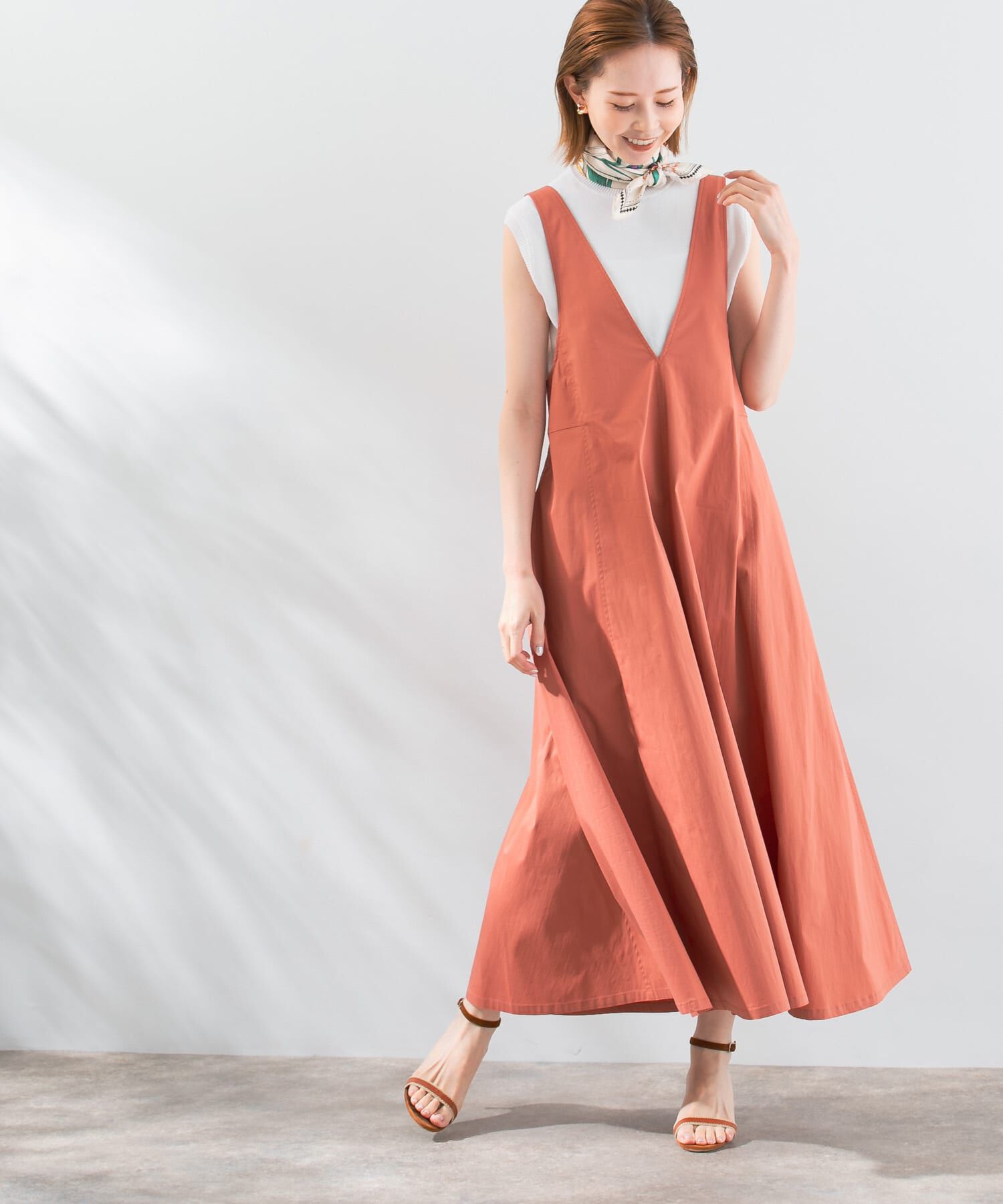 URBAN RESEARCH ROSSO「Vネックジャンパードレス」|ワンピース|