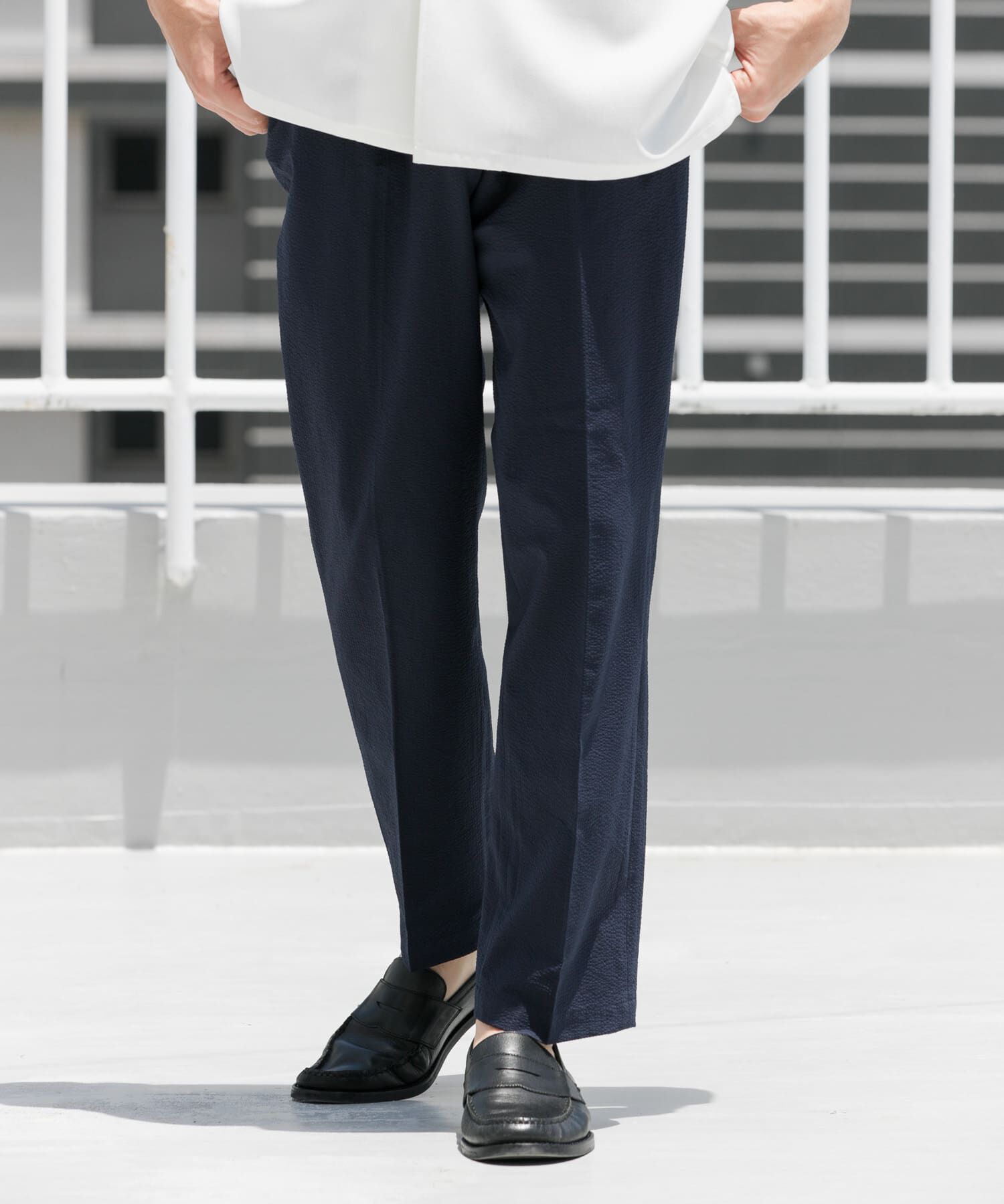 URBAN RESEARCH ROSSO「『WEB限定』『ｾｯﾄｱｯﾌﾟ対応/XLｻｲｽﾞ』ｼｱｻｯｶｰﾘﾗｯｸｽﾃ 」|その他|ネイビー