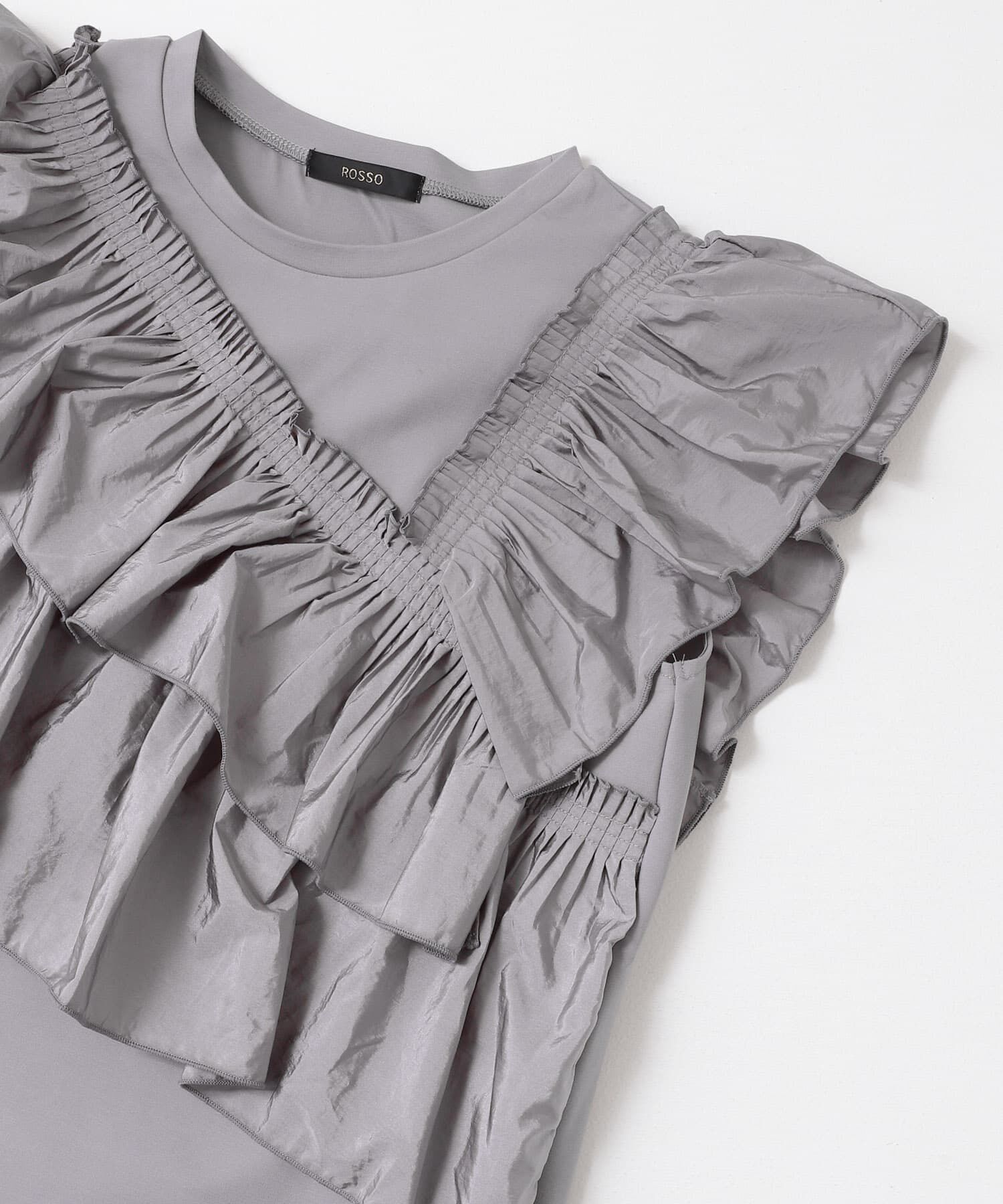 URBAN RESEARCH ROSSO「プリーツフリルデザインプルオーバー」|Tシャツ・カットソー|