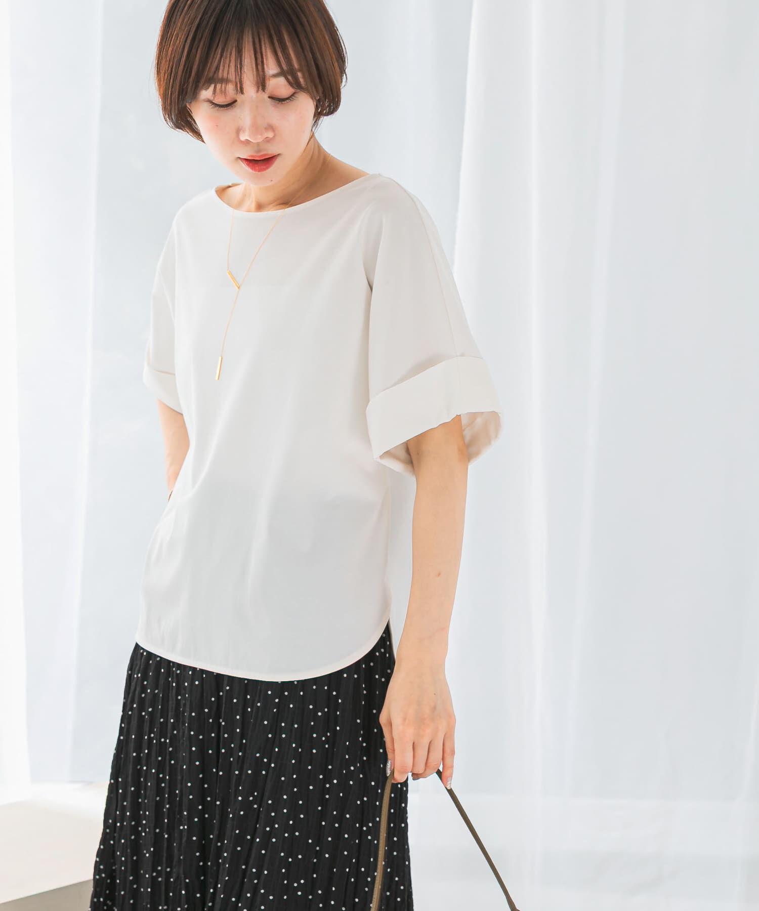 URBAN RESEARCH ROSSO「UVカットデザインスリーブプルオーバー」|Tシャツ・カットソー|