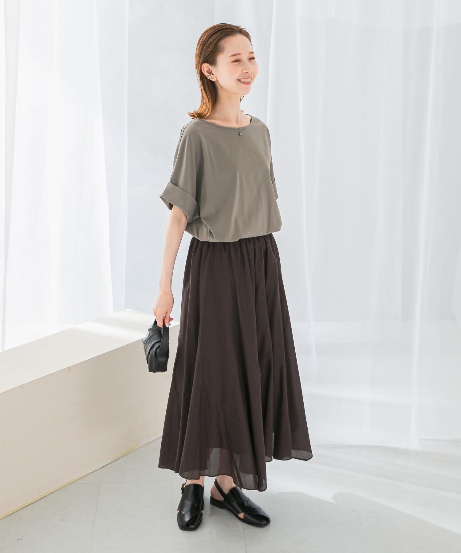 URBAN RESEARCH ROSSO「UVカットデザインスリーブプルオーバー」|Tシャツ・カットソー|