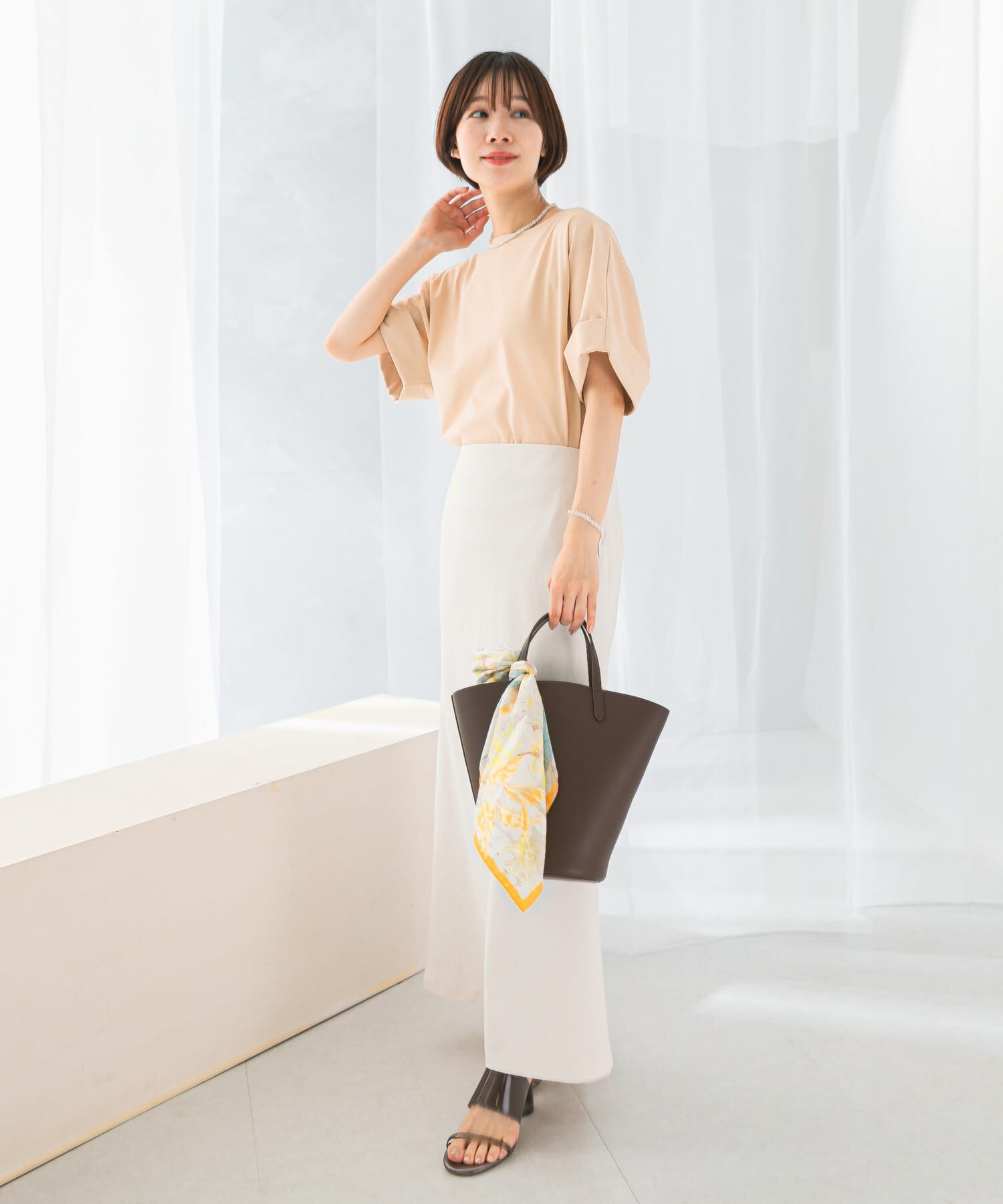 URBAN RESEARCH ROSSO「UVカットデザインスリーブプルオーバー」|Tシャツ・カットソー|