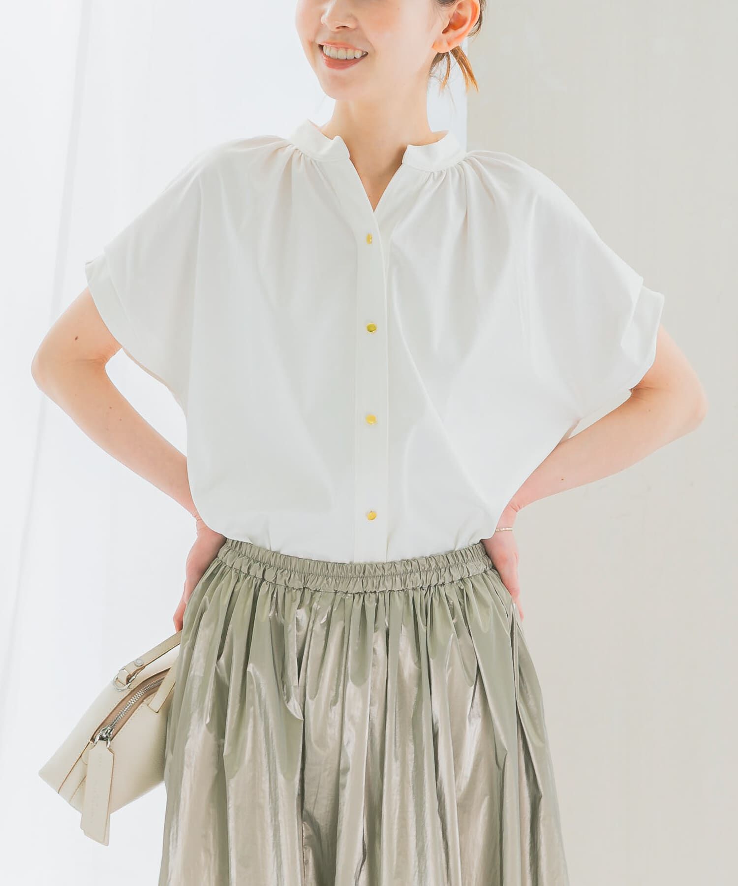 URBAN RESEARCH ROSSO「汗染防止デザインカットブラウス」|シャツ・ブラウス|