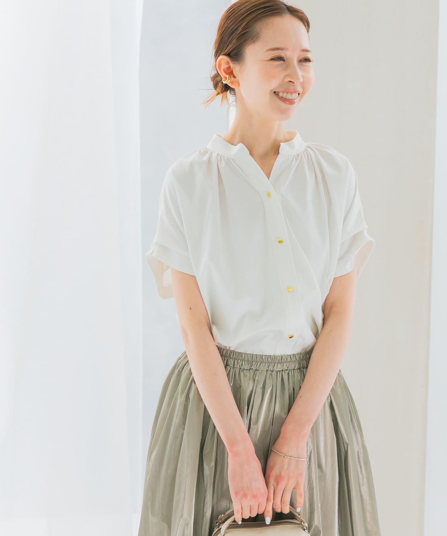 URBAN RESEARCH ROSSO「汗染防止デザインカットブラウス」|シャツ・ブラウス|