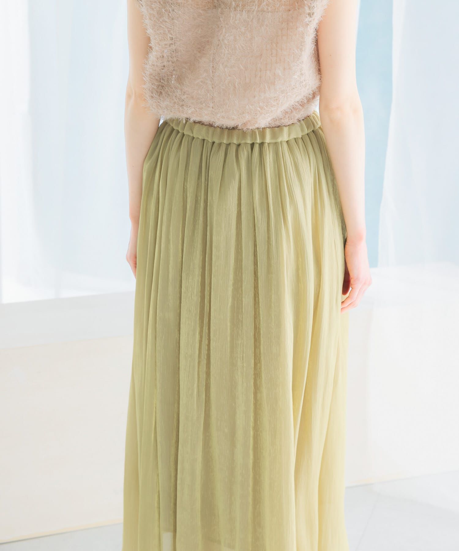 URBAN RESEARCH ROSSO「グロッシーギャザーフレアスカート」|スカート|