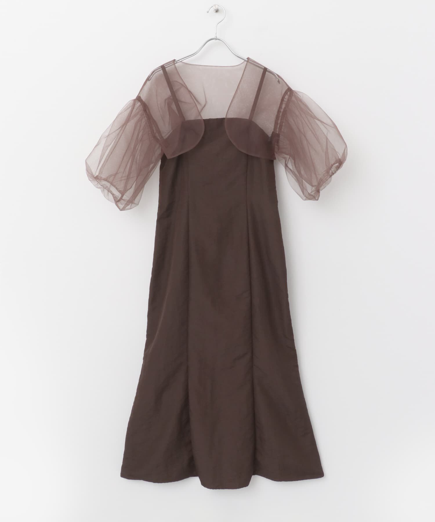 URBAN RESEARCH ROSSO「kaene　ボリュームバルーンスリーブドレス」|ワンピース|ブラウン