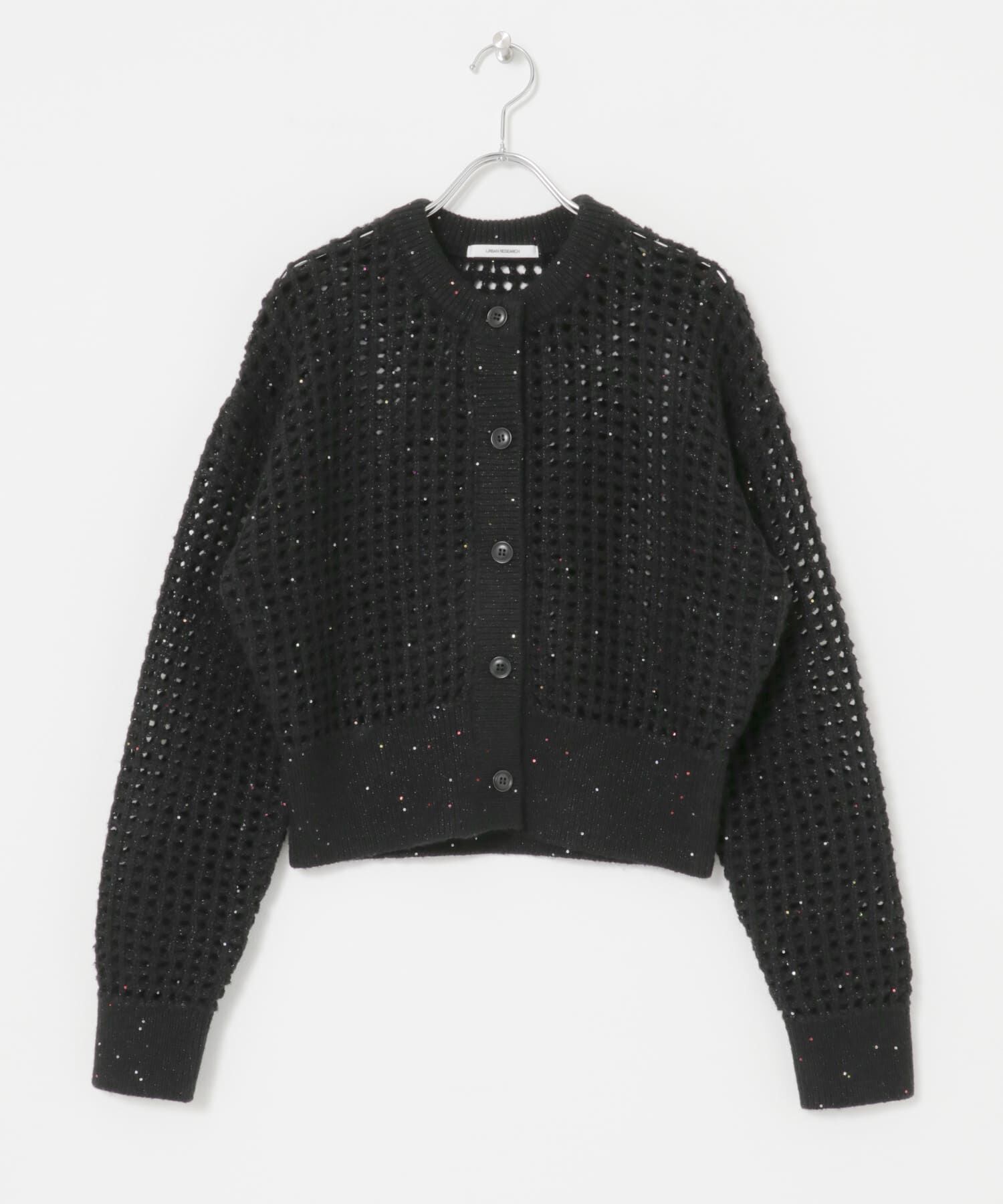 URBAN RESEARCH「スパンコールメッシュニットカーディガン」|カーディガン|