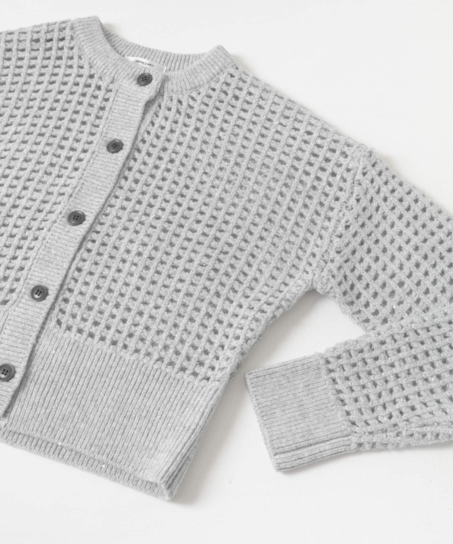 URBAN RESEARCH「スパンコールメッシュニットカーディガン」|カーディガン|