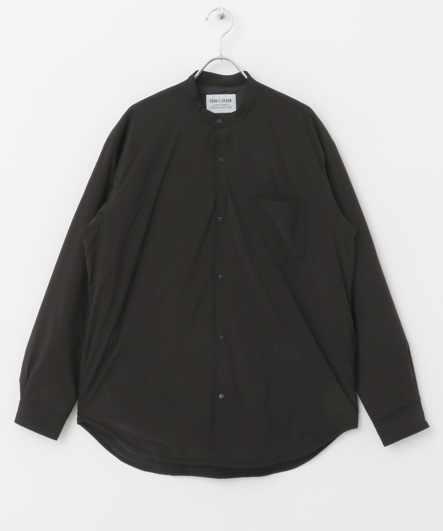 URBAN RESEARCH DOORS「FORK&SPOON　パデッドバンドカラーブルゾン」|ブルゾン・スタジャン|ブラック